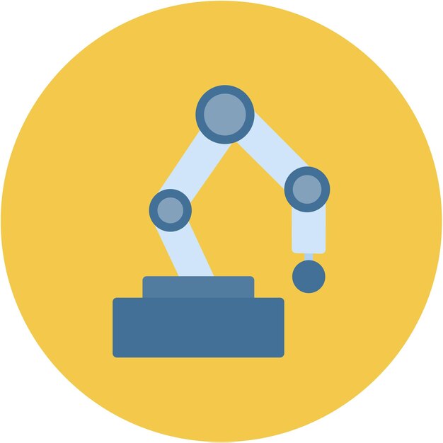 Векторное изображение иконы кобота может быть использовано для робототехники