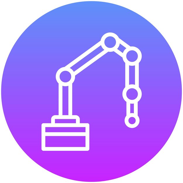 ロボティクスのアイコンセットのコボットベクトルアイコンのイラスト