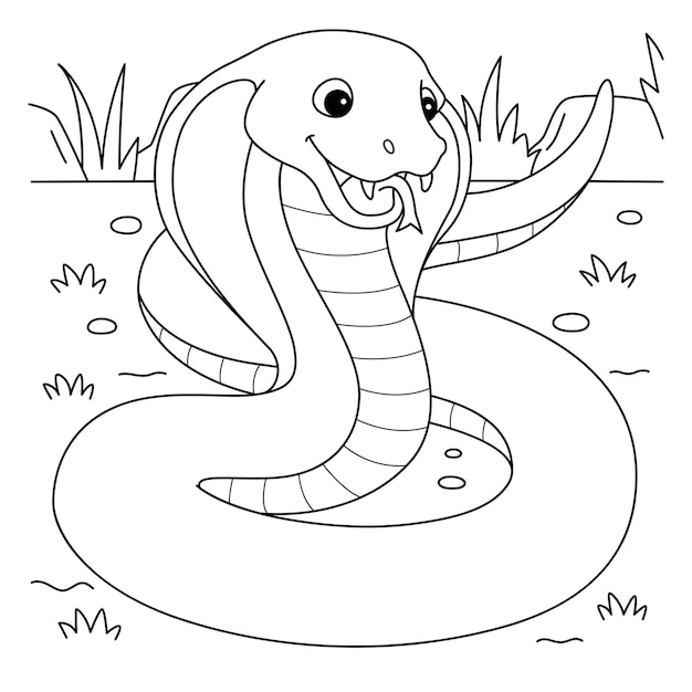 Coloring page - Cobra em ação