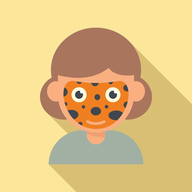 Vector cobra face painting icon flat vector child paint kid mask