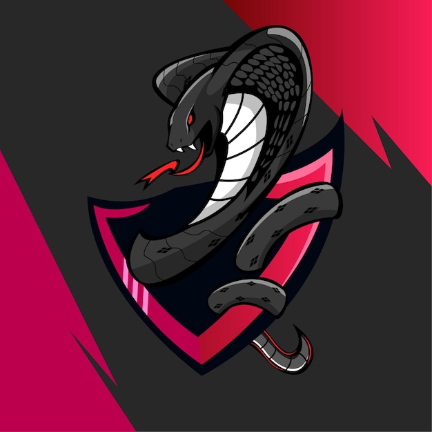 Modelo de logotipo de mascote de jogo esport de cobra vector modern head  snake logo vector