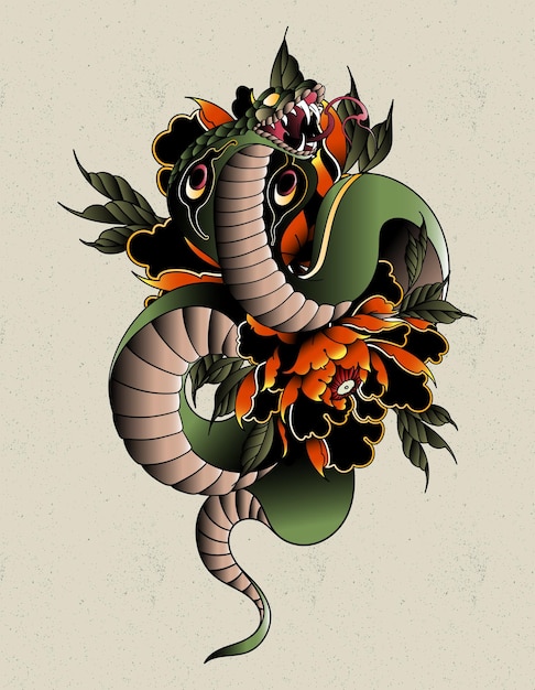 20 Neo Traditional Snake Tattoo Designs  PetPress