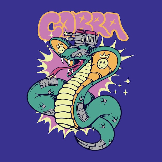 cobra slang vector tekenset