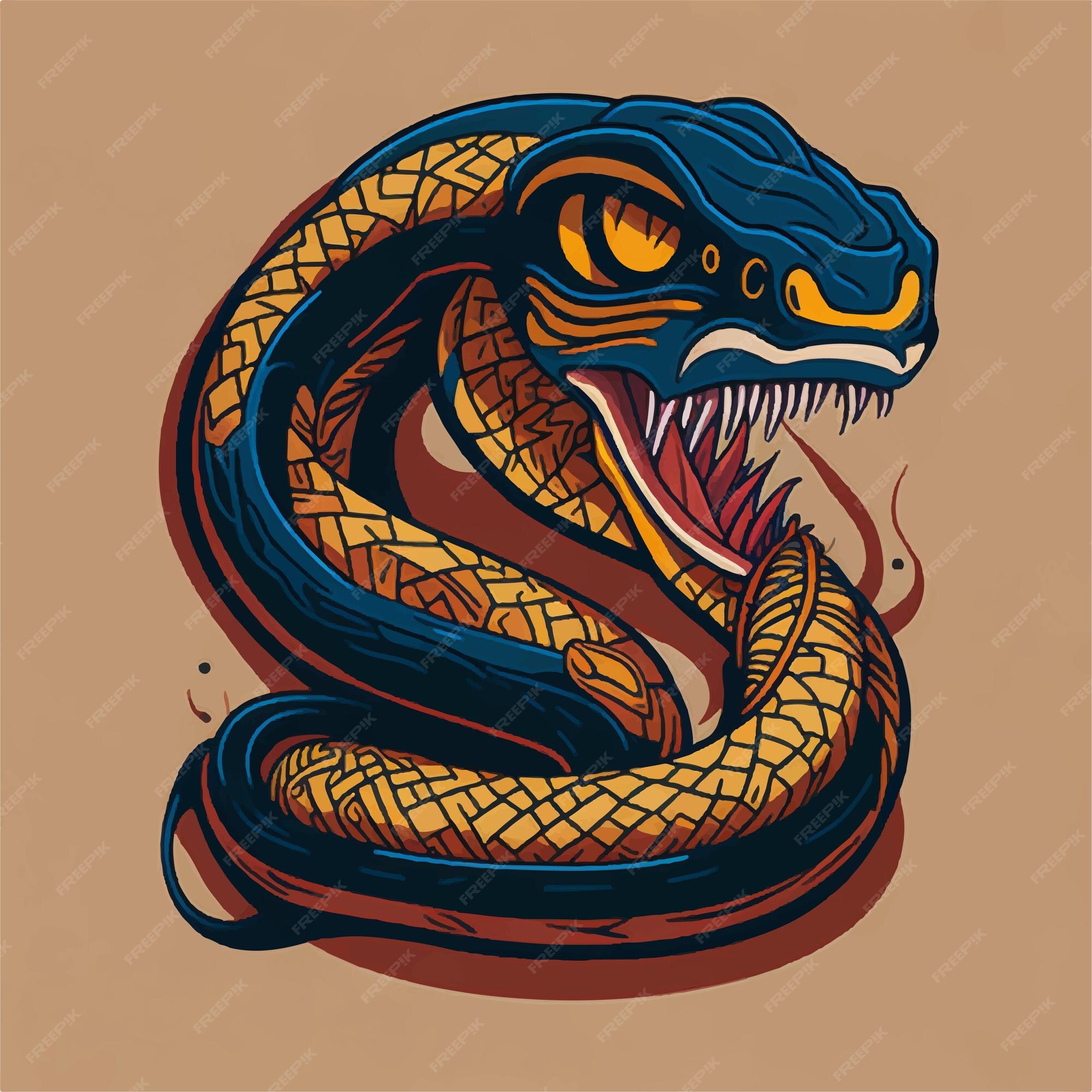 Premium Vector  Cobra snake wild beast vector