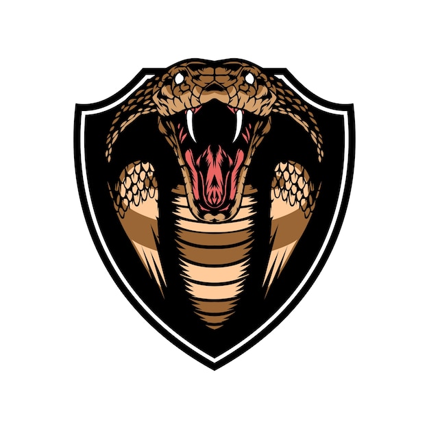 Vector cobra snake  head trophy