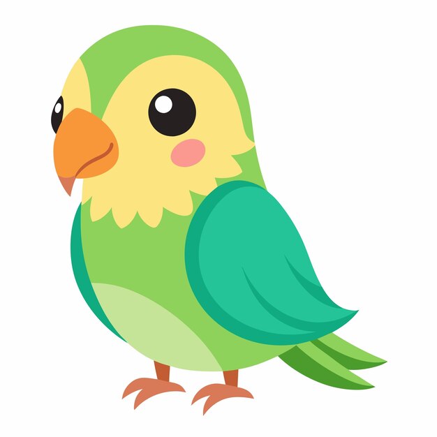 Vector cockatoo bird reading kawaii