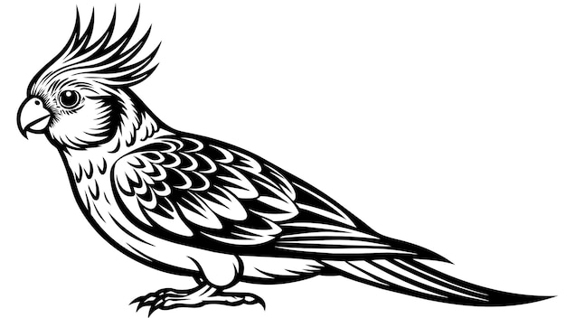 Cockatoo vector illustration exquisite avian art for your designs