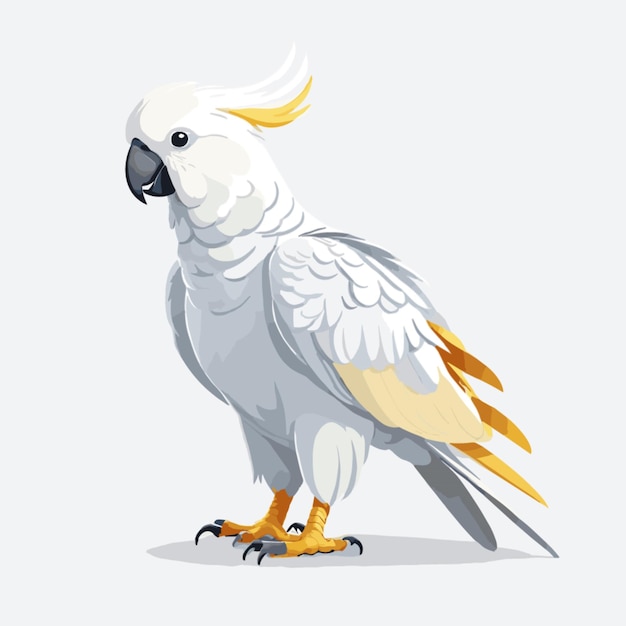 Vector cockatoo vector on white background