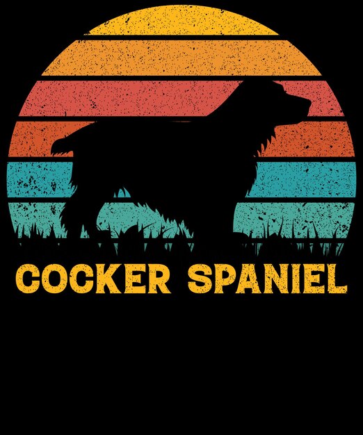 Disegno delle magliette degli amanti di cocker spaniel