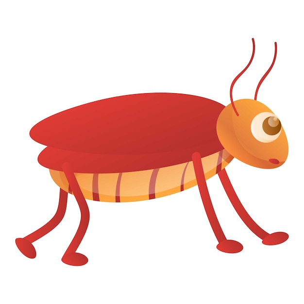Икона таракана Карикатура на векторную икону таракана для веб-дизайна, изолированная на белом фоне