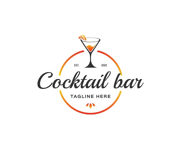 Cocktail Bar Logo Design Template Bar Logo Vector Art Icons and Graphics