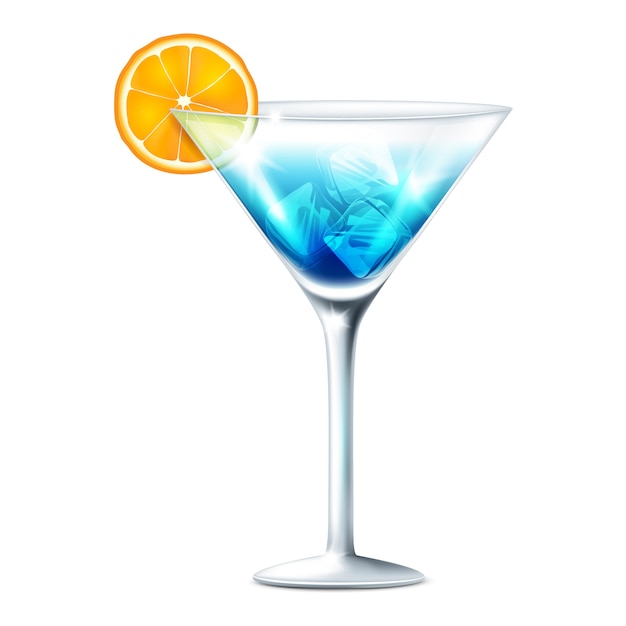 Vettore cocktail blu