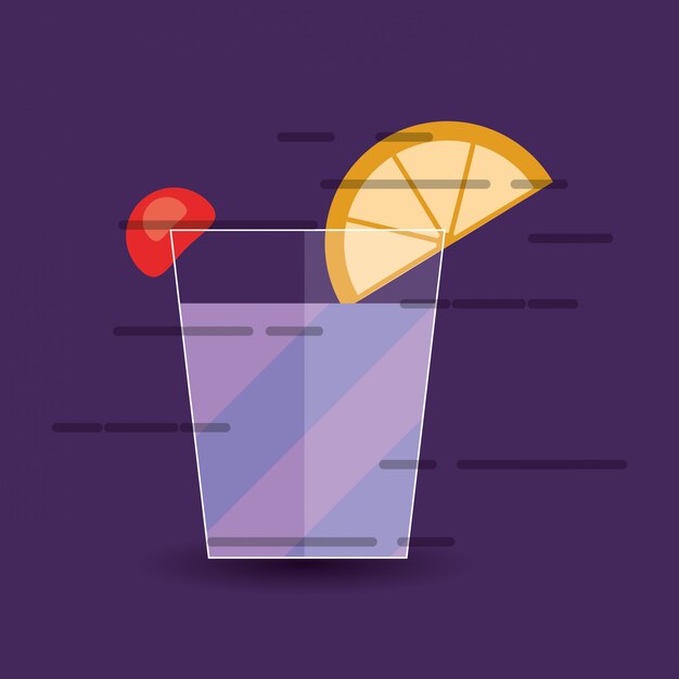 Vector cocktail drink glass  image