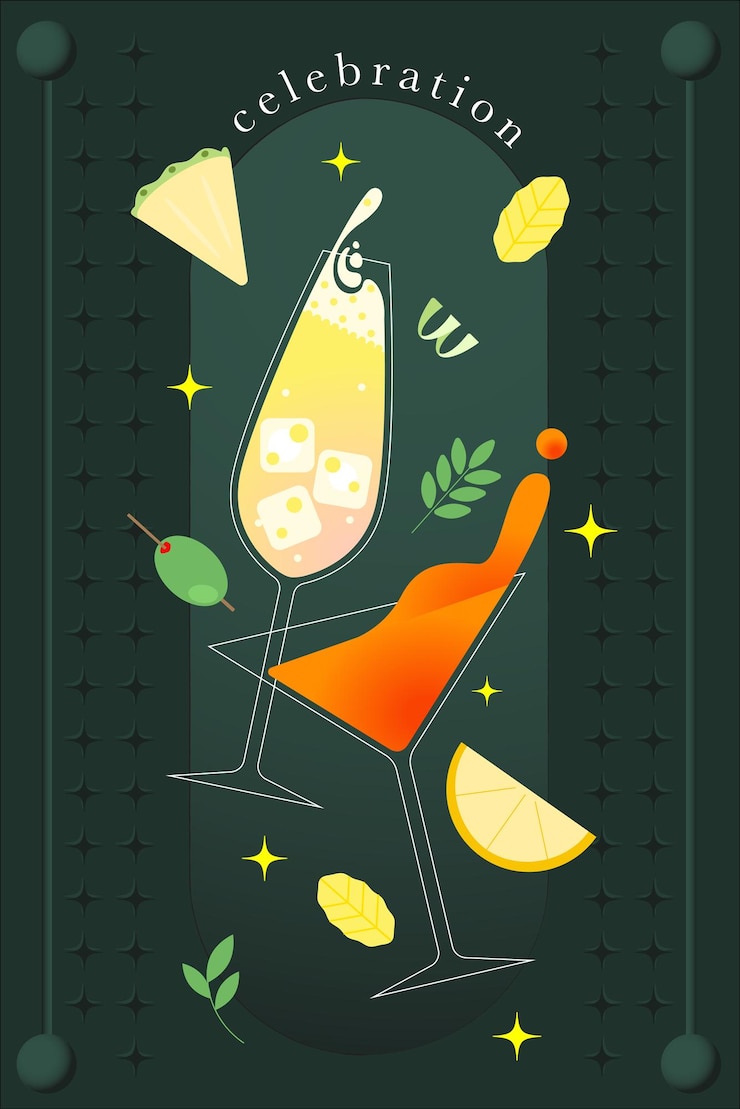 Vector cocktail- en mocktailbar posterontwerp sjabloonontwerp