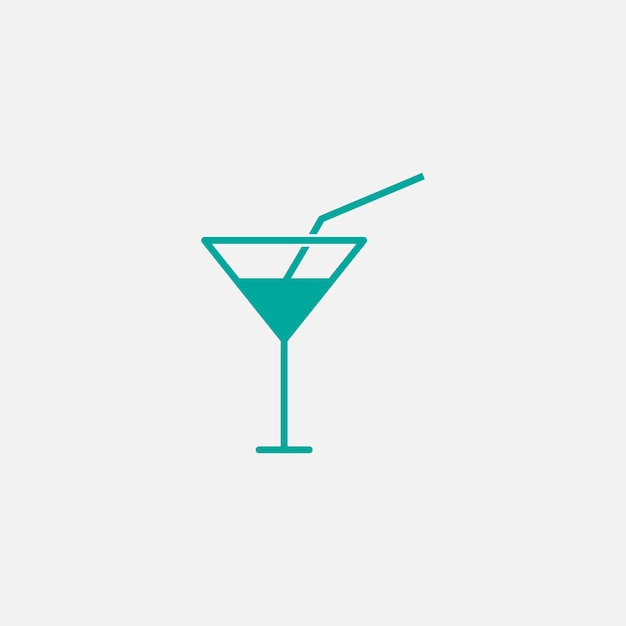 Cocktail icon vector logo ontwerp sjabloon