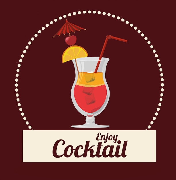 Vettore design icone di cocktail