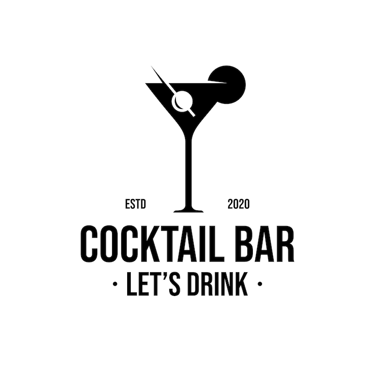 Vector cocktail logo design template inspiratie, vector illustratie.