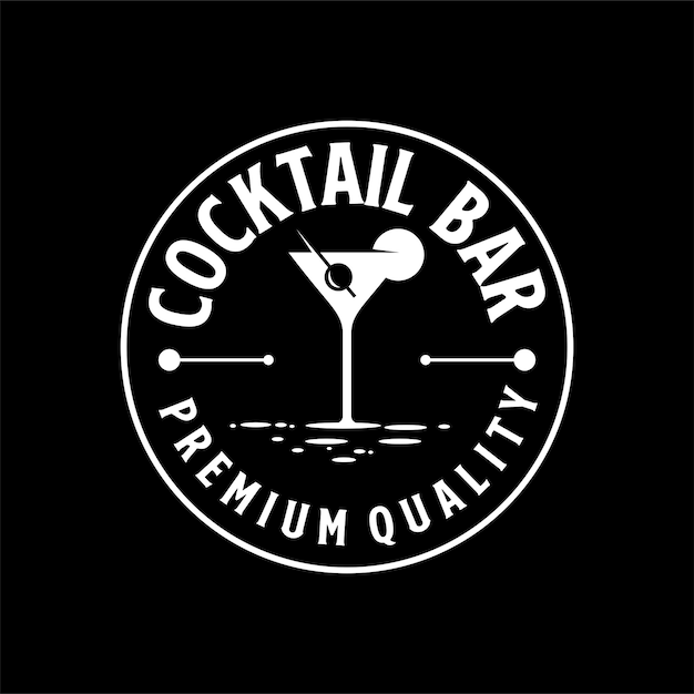 Cocktail Logo Design Template Inspiratie, Vector Illustratie.