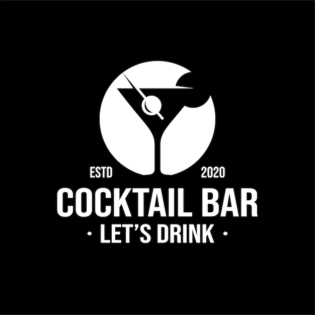 Cocktail logo design template inspiratie, vector illustratie.