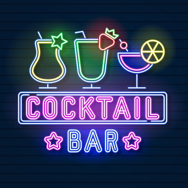 cocktail Neon uithangbord