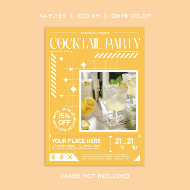cocktail party flyer