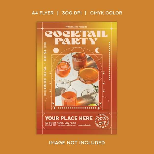 cocktail party flyer