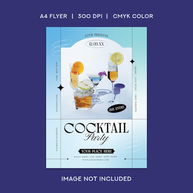 Cocktail party flyer