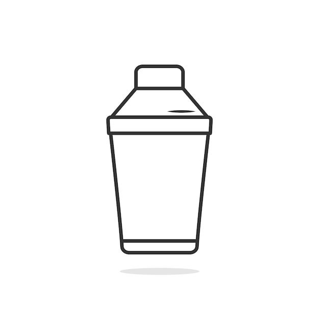 cocktail shaker metal material barmen tool vector shaker bar equipment for prepare and shake