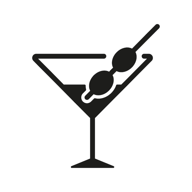 Vettore siluetta del cocktail