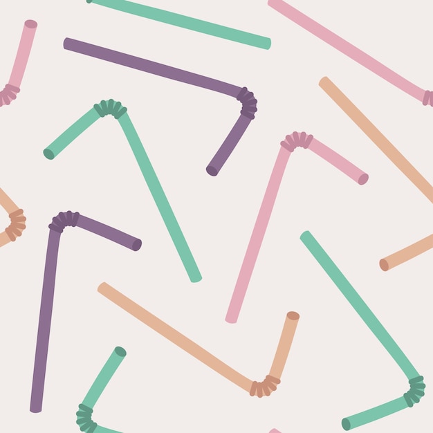 Vector cocktail straws pattern