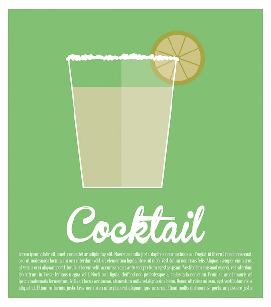 Cocktail tequila kalk poster