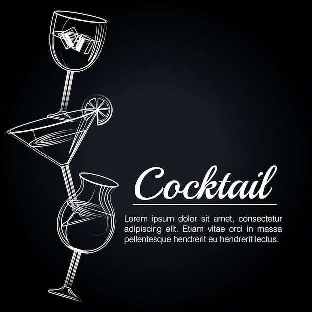 Cocktail tropische poster bar pictogram