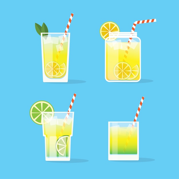 Vector cocktails set