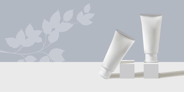 cocmetische tube banner vector