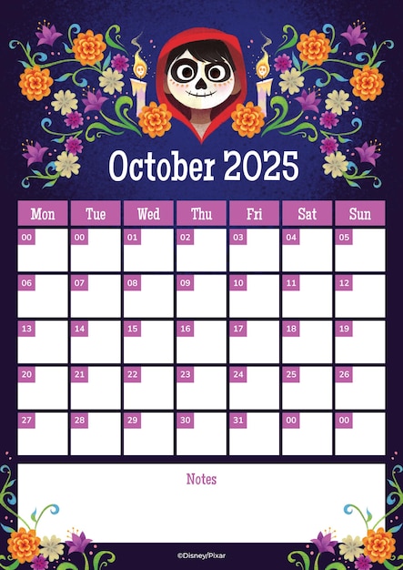 Coco Monthly Calendar