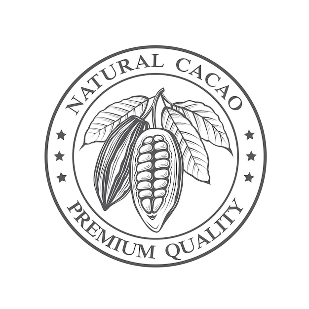 Cocoa beans stamp