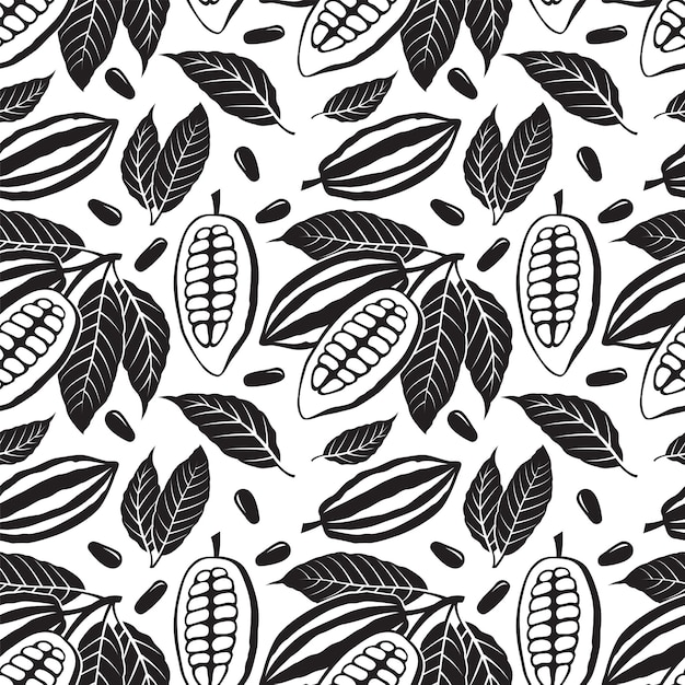 Cocoa seamless pattern