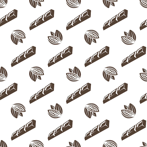 Vector cocoa seamless pattern