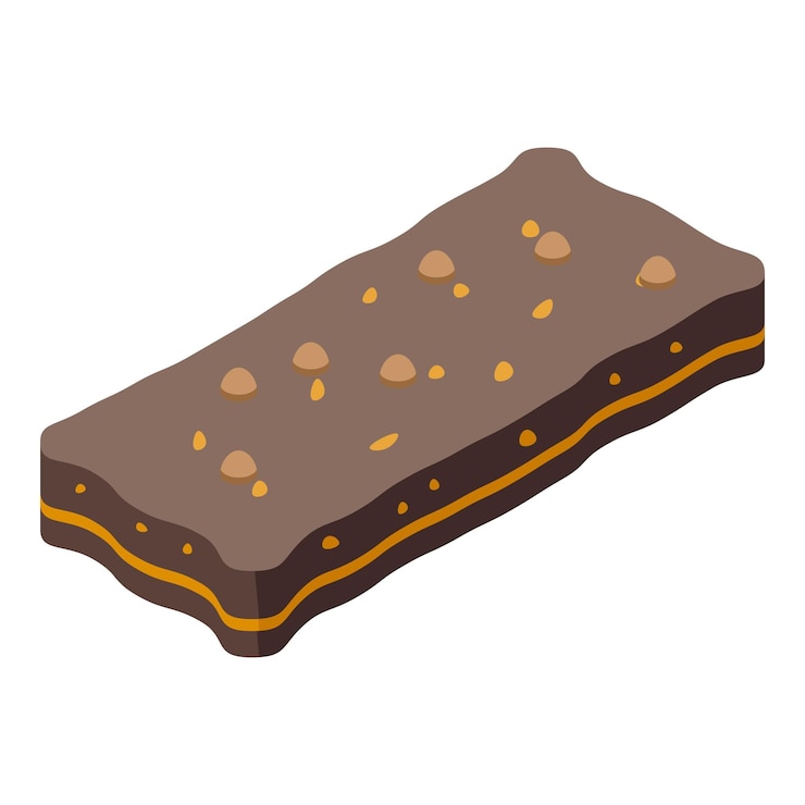 Vector cocoa snack bar icon isometric of cocoa snack bar vector icon for web design isolated on white background