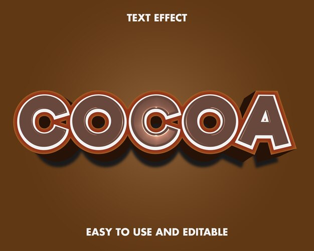 Cocoa text effect. editable font style.