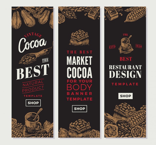Banner verticale di cacao