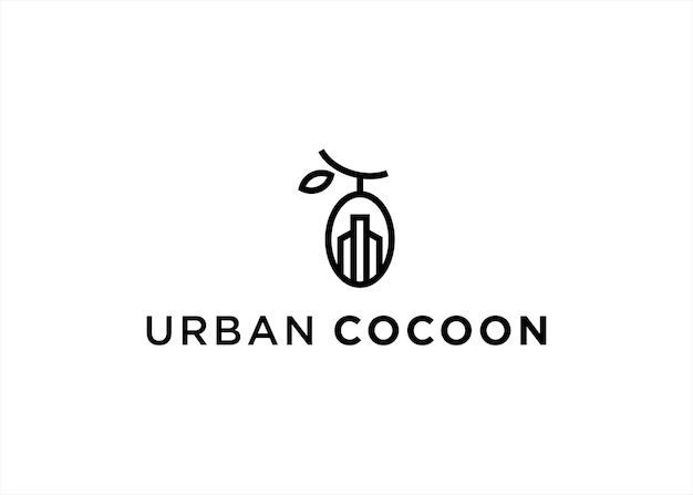 cocon stad logo ontwerp vectorillustratie