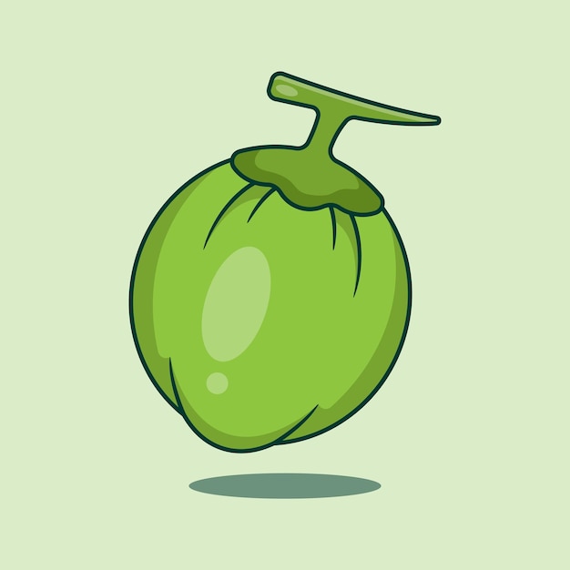 Coconut cartoon vector illustration