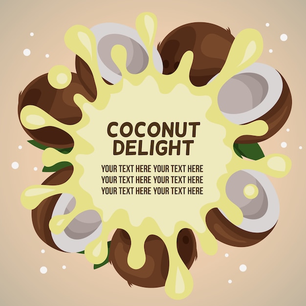 Coconut delight splash template