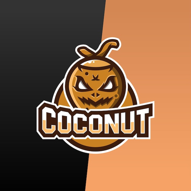 Дизайн логотипа Coconut Esports Premium Gaming Vector