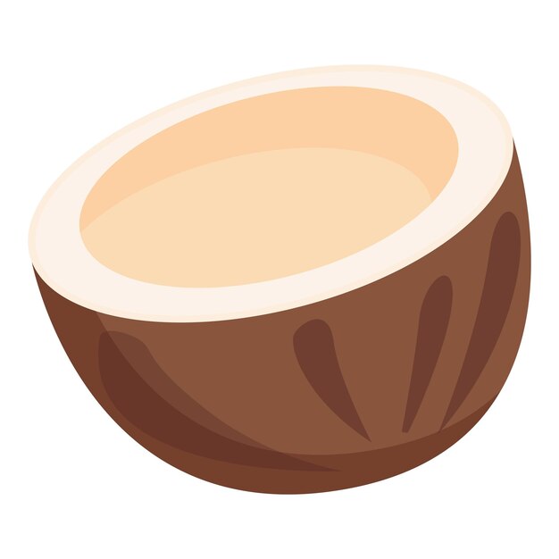 Coconut fruit drink icon cartoon vector vegetable plant vegan food