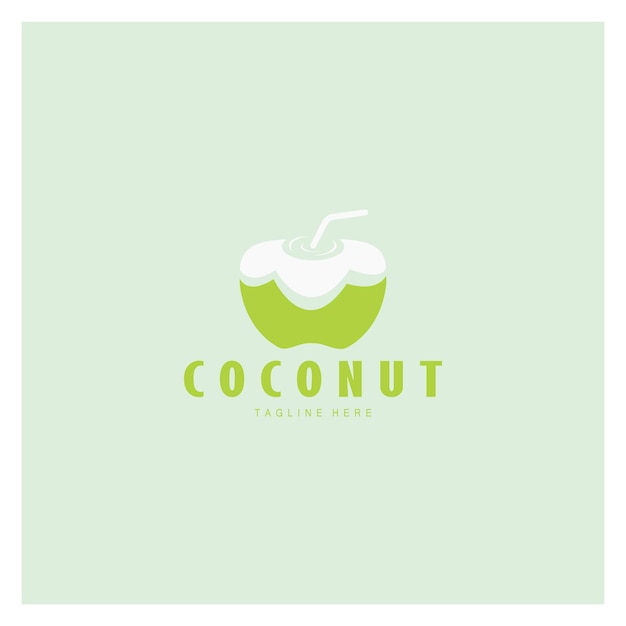 coconut logo design template illustration vector