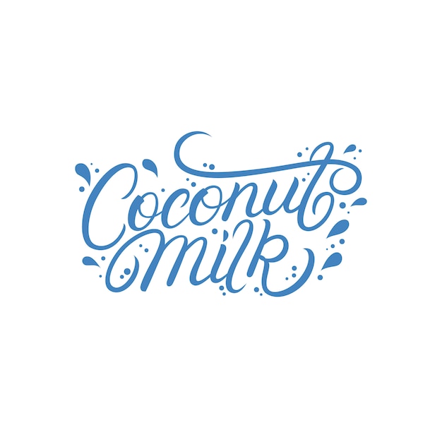 Vettore lettering al latte di cocco