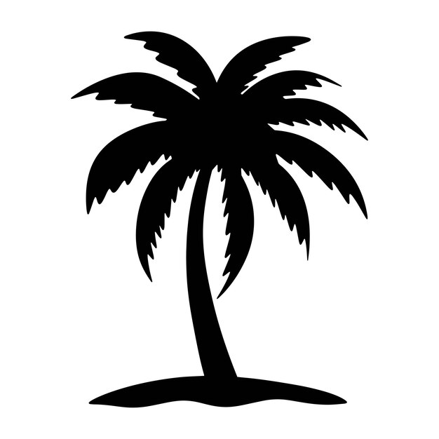 Premium Vector | Coconut palm tree silhouette