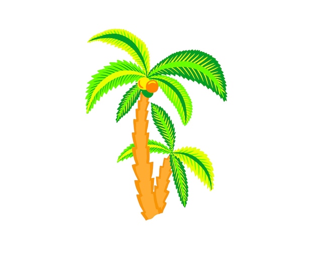 Vector coconut palmboom vectorillustratie